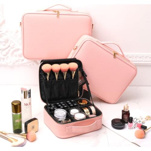 Cosmetic Bag for Women Large Capacity Cute Girl Powder Storage Make Up Cases Travel Kit Ladies Beauty Bags Dress Up Organizer