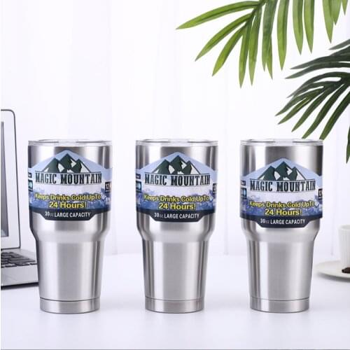 30oz Stainless Steel Mug Insulated Tumbler Double Wall Vacuum Car Ice Cup Travel Outdoor Ice Drink Beer Water Tea Coffee Mugs