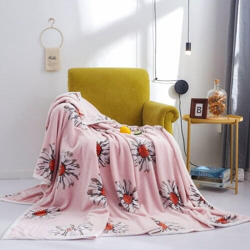 Fashion Pink 23 colors good quality home textile Coral Fleece Flower blanket soft warm winter sofa or bed travel throw bedspread
