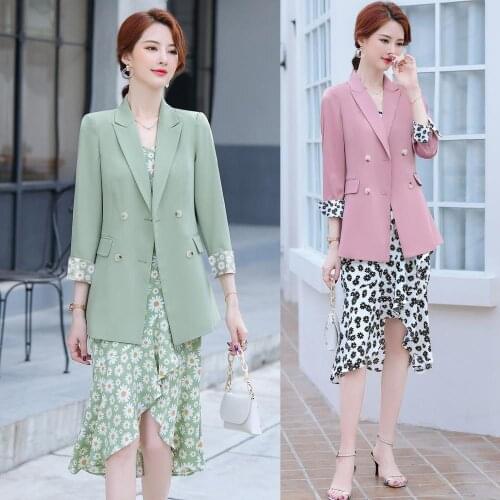 Fashion Ladies Dress Suits for Women Business Suits Green Blazer Work Wear Clothes Office Uniform Styles
