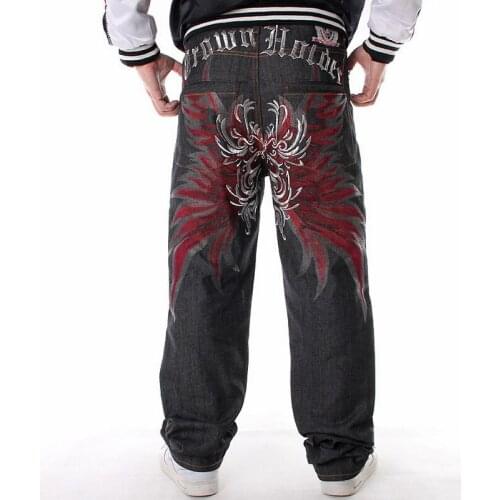 2021 New Mens Fashion Embroidery Print Jeans Male Colored Drawing Printed Big Size Men Jean Pants Hip Hop Jeans Pantalon Homme