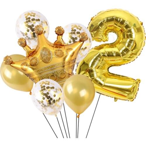 10pack Birthday Decoration Number Foil Balloons Set Baby Boy Girl Happy Birthday Party Supplies Gift Toy 0 1 2 3 4 5 6 7 8 9