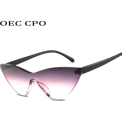 New Clear Jelly Sunglasses Women Fashion Glasses Siamese Sunglass Personality Cat Eye Sunglasses Tide Party Street shot glasses