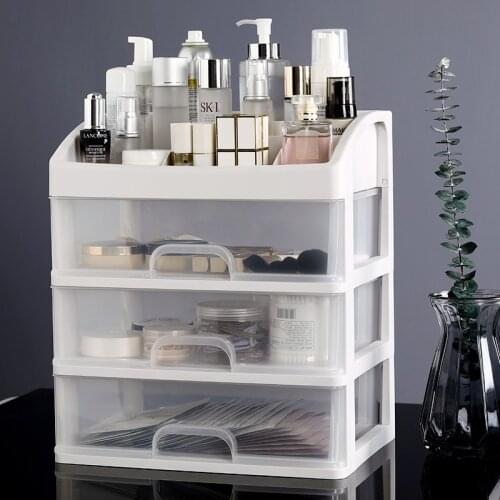 Multi-layer Large Capacity Makeup Organizer Women Skin Care Dressing Table Beauty Case Jewelry Nail Polish Cosmetic Storage Box