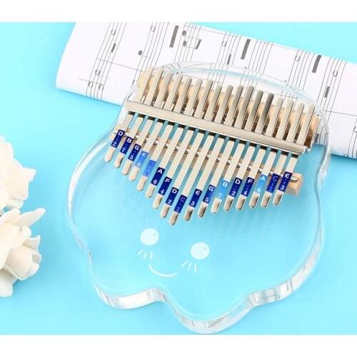 Clear Kalimba Thumb Piano Cat Claws Shape Transparent Crystal Kalimba Musical Instrument Gifts For Little Girls Adults Beginners
