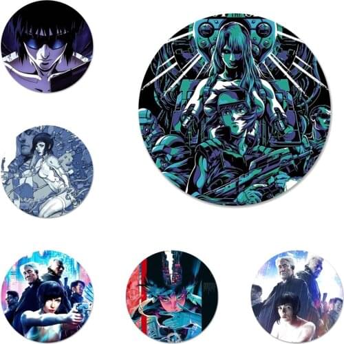 Ghost in the Shell Icons Pins Badge Decoration Brooches Metal Badges For Backpack Decoration 58mm