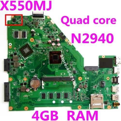 X550MJ N2940 CPU 4GB RAM GT920M mainboard For ASUS X550M X552M Y582M X550MD X550MJ Motherboard 100% test Ok
