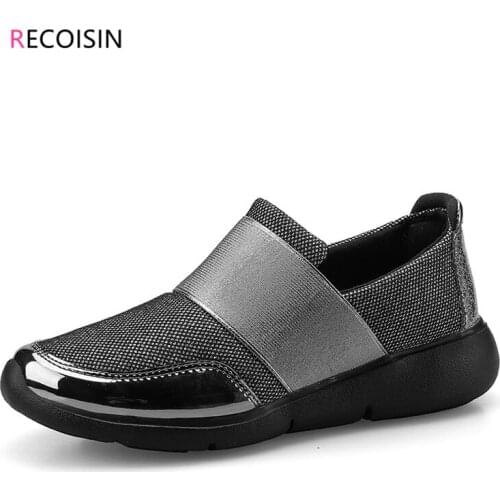 RECOISIN New 2021 Fashion Sneakers Women Loafers Shoes Casual Lace-up Basket Femme Flats Trainers Women Shoes zapatillas mujer