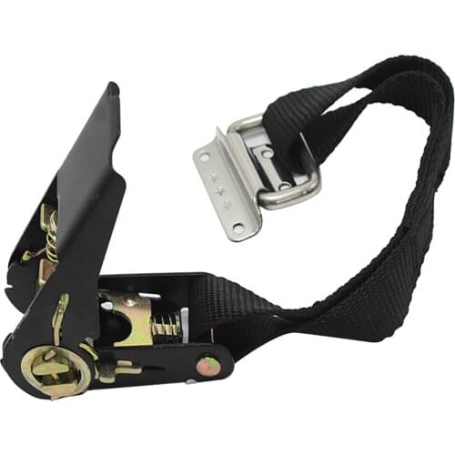 2m Travel Tie Down Strap Ratchet Belt Cargo Lashing Metal Buckle Fastener