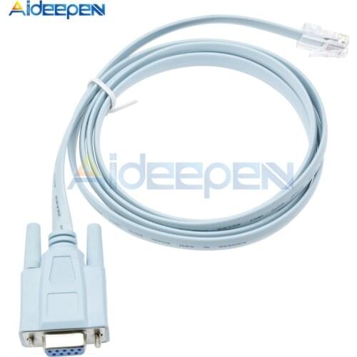 1.5M RJ45 To RS232 DB9 Female Network Adapter Cable for Cisco Console COM Serial Port