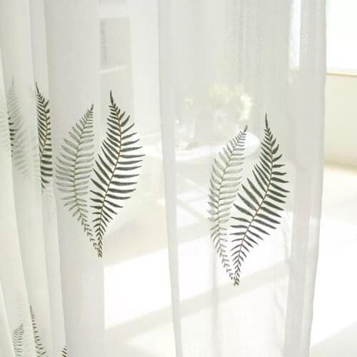 Modern and Simple All-match Embroidery Screens Custom Screen Window Curtains for Living Room Bedroom