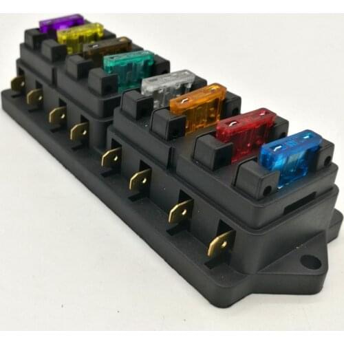 Universal 12v 8Way Fuse Box Block Fuse Holder Box Fuse Accessory