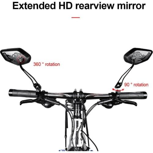 Bike Mirror Universal Adjustable Safety Bicycle Rear View Mirror High-definition Mirror Extended Bike Rearview Mirrors 2020