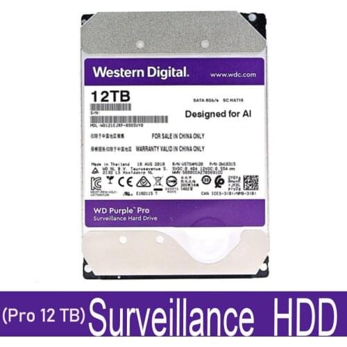 Western Digital 8TB WD Purple Surveillance Internal Hard Drive Class SATA 6 Gb/s 3.5 inches HDD WD82EJRX or WD84EJRX