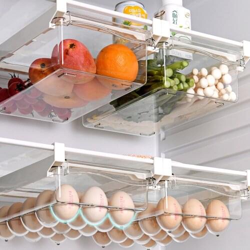 Refrigerator Drawer Transparent Egg Storage Case Fruit Vegetables Organizer Freezer Containers Home Kitchen Supplies