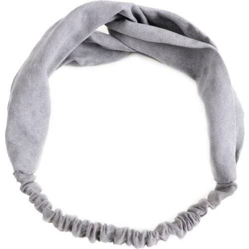 Women Summer Suede Headband Vintage Cross Knot Turban Elastic Hair Bands Fashion Soft Girls Hairband Headwear Hair Accessories