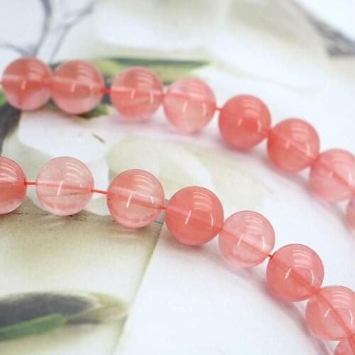 10mm Pink watermelon tourmaline round loose beads 15" DIY women fashion jewelry making wholesale and retail