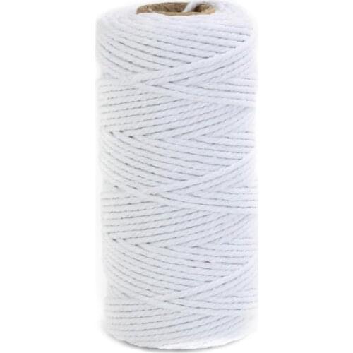 2mm Braided Soft Twisted Cotton Rope Cord Craft String DIY Handmade Thread