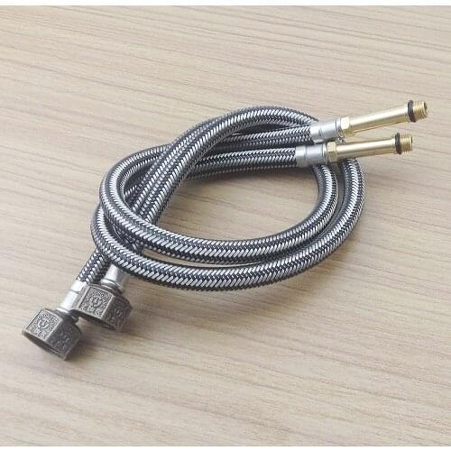 2pcs 60cm Kitchen Faucet Antique Plumbing Hoses Explosion-proof Brass Tap Hot And Cold Water Flexible Hoses Bathroom Accessories