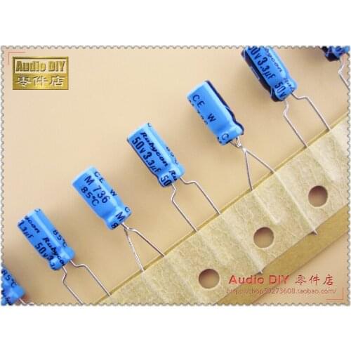 2020 hot sale 30PCS/50PCS Rubycon Old Sky Blue TWSS (CEW) series 3.3uF/50V electrolytic capacitors free shipping