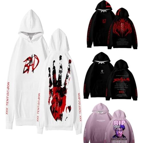 2020 Fashion Clothing Xxxtentacion 3D Hooded Street 3D Printed White Hoodies Mens Youth Sweatshirt Ladies Popular Casual Tops