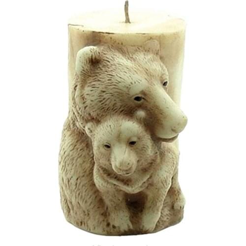 3D Bear Silicone Candle Molds Soap Mold Art Craft Molds Candle Maker Silicone Resin Molds Aromatherapy Gypsum Moulds Animal