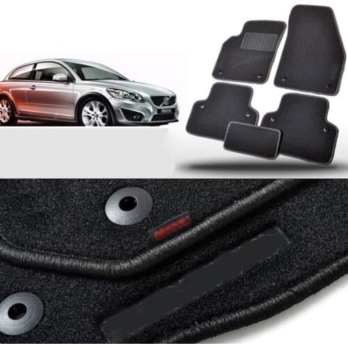 5pcs Premium Auto Fabric Nylon Anti-slip Floor Mats Carpet For Volvo C30 /C70 2006-2013