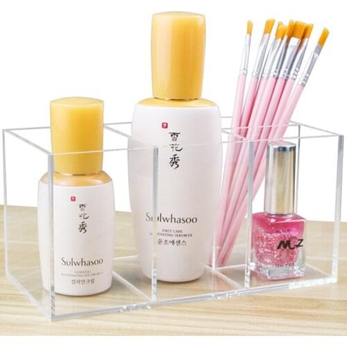 Acrylic Makeup Organizer Cosmetic Holder Makeup Tools Storage Box Organizadora Brush and Accessory Organizer Box