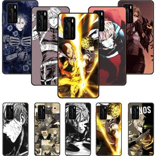 Phone Case For Huawei P20 P30 P40 P Smart Z + P10 Mate 30 10 20 Lite Pro Black Cover Funda Tpu Waterproof One Punch Man Genos