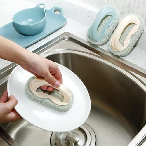 Kitchen Cleaning Brush Sink Basin Tile Floor Bathtub Cleaning Strong Brush Dish Scrubber Tool Magic Sponge Eraser Cleaner