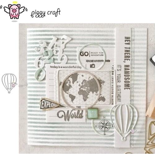 Piggy Craft metal cutting dies cut die mold Hot air balloon Scrapbook paper craft knife mould blade punch stencils dies