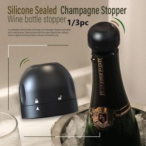 1/3pcs Leak-proof Vacuum Red Wine Bottle Cap Stop Silicone Sealed Retain Freshness wine plug Bar Tools Champagne Bottle Stopper