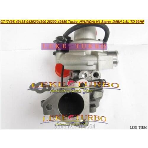 GT1749S 49135-04300 49135-04302 49135 04300 28200-42650 28200 42650 Turbo Turbocharger For Hyundai H1 Starex D4BH 2.5L TD 99HP