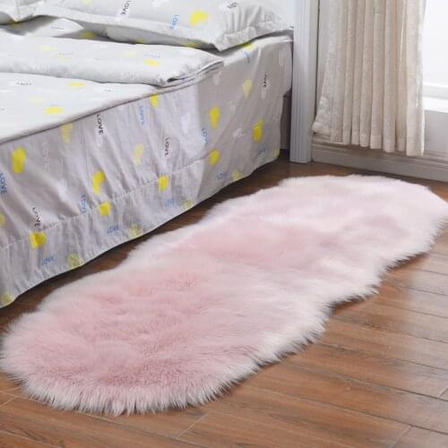 Imitation wool carpet bedroom decoration bedside carpet living room carpet irregular plush carpet modern minimalist