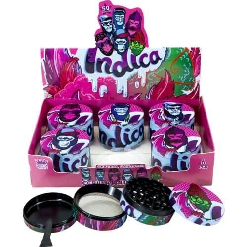 Premium Zinc Alloy 4 Layers Sturdy 2.48 Inches Smoking Herb Grinder With Cartoons Design Metal Tobacco Grinders Smoke Accessorie