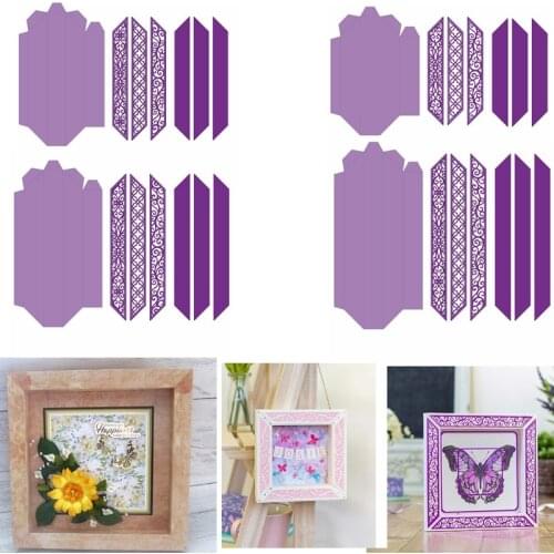 Photo Frame Square Shadow box Metal Cutting Dies Stencil Scrapbook Album Embossing For Gift Card Making Handcrafts Decor