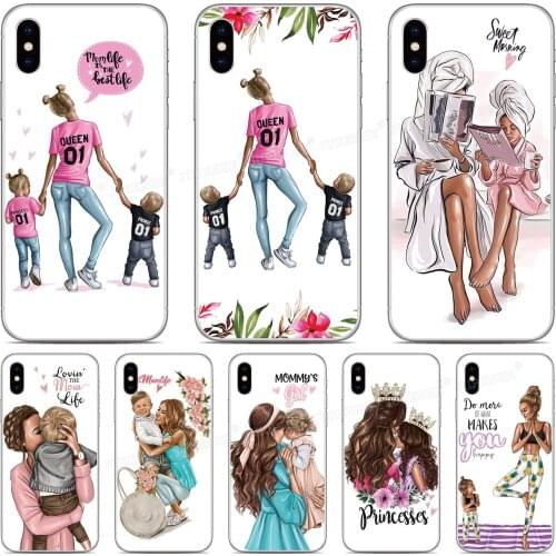 Mom Baby Girl Boy Phone Case For BlackBerry KEYone KEY 2 Priv Motion Passport Q30 Z10 Z30 Q10 DTEK50 DTEK60 DTEK70 tpu Cover