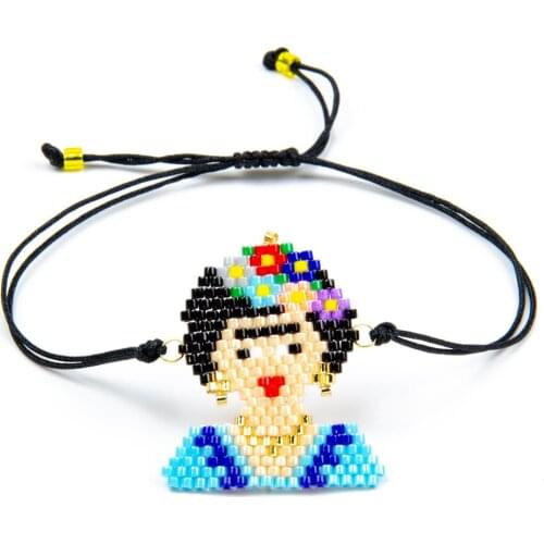 Mexican Simple Womens Bracelet Knitted By Hand with Rice Beads