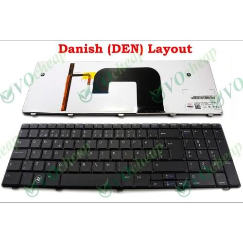 New Laptop keyboard for Dell Vostro 3700 V3700 Black with Backlit Denmark Danish Den Version - DP/N: 0YC58F, YC58F, NSK-DPA0N