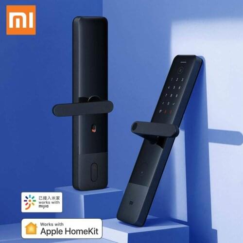 Origianl Xiaomi Smart Door Lock E Fingerprint Password Bluetooth Unlock Detect Alarm Work Mi Home App Control with Doorbell