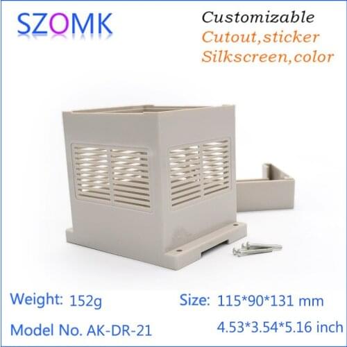 Szomk plastic enclosure easy use din rail pcb small electronic box of device 115x90x130 mm electronic box for projects