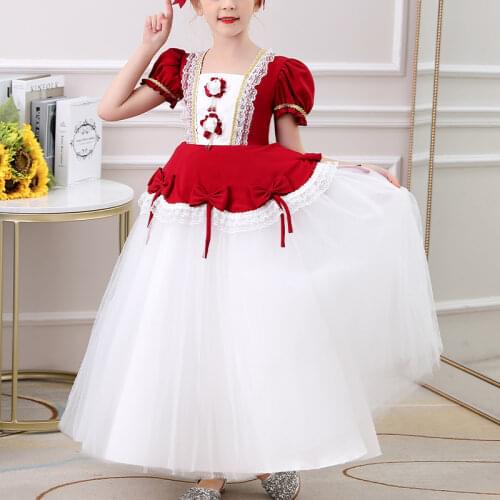 Girls Dresses Frock Flower Gown Princess Wedding Party Evening Summer Children Clothes Puff Sleeve Dress
