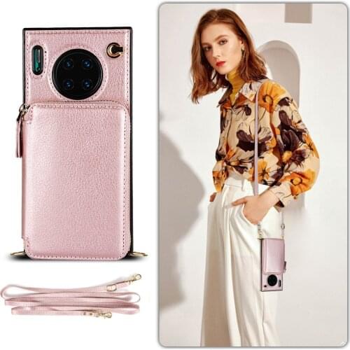 Shockproof Multifunction Phone Case For Huawei Mate 30 Pro Mate 40 Case Long Strap Cover Coque For Huawei Mate 20 Lite Pro Funda