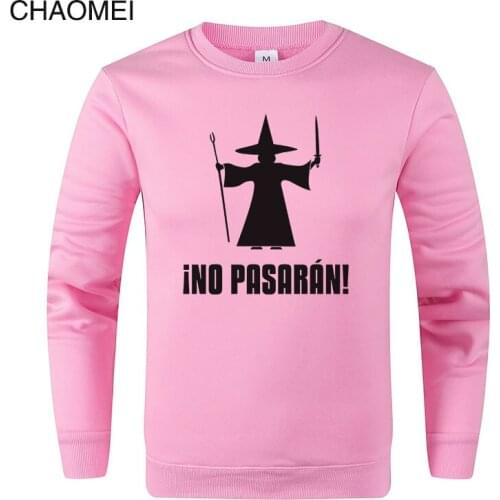 No Pasaran Anti Wizard Hoodie Men Women 2019 Autumn Winter Warm Fleece Print Pullovers Cool Sweatshirts C44