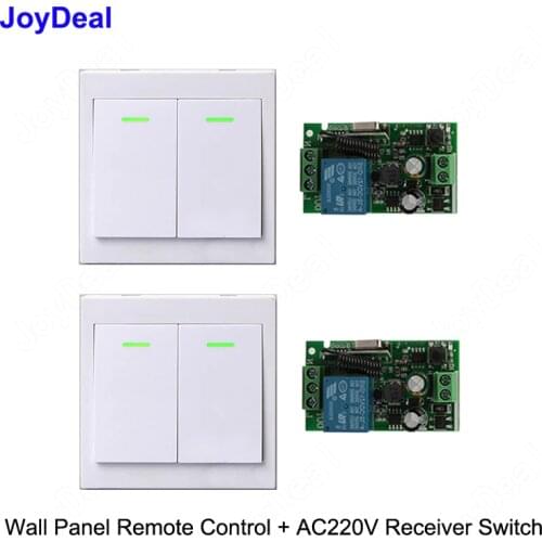 433MHz AC 220V 2CH Wireless RF Remote Control Switch Wireless Light Switch Push Button Wireless 86 Wall Panel Remote Transmitter