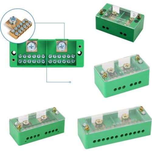 Single Phase2-IN 4/6/8/12-OUT Wire Terminal Box Household Distribution Box Terminal Row Junction box
