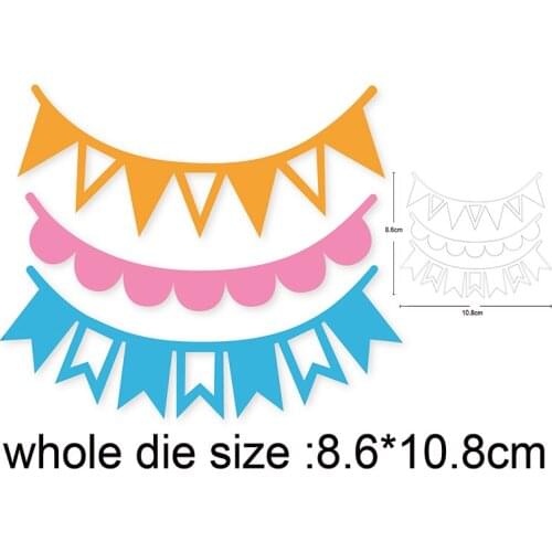 Christmas Banner Metal Cutting Dies Cutout Stencils Die Cut for DIY Scrapbooking Album Paper Card Embossing