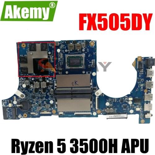 SAMXINNO For ASUS FX95D FX505D FX505DY FX505DU Laotop Mainboard FX505DY Motherboard with AMD Ryzen 5 3500H APU
