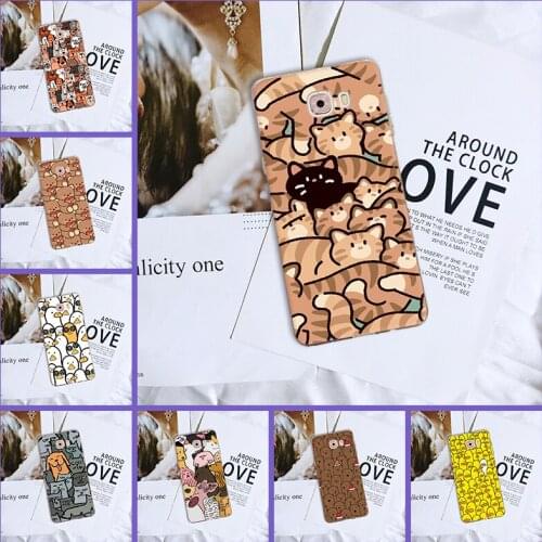 Cute Cat Kawaii Dog Funny Bear Cartoon Back Cover For Samsung Galaxy C5 C7 C9 Pro Phone Case Silicone For Samsung C5 C7 C8