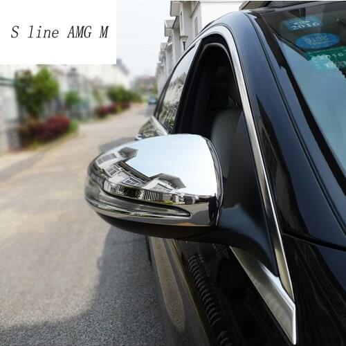 Car styling Rearview Mirror Decoration Shell Sticker Cover Trim ABS plating For Mercedes Benz GLC C Class W205 Auto Accessories